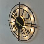 Modern Tasarımlı Işıklı Şık Duvar Saati 50x50 cm - Görsel 4