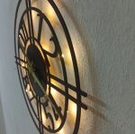 Modern Tasarımlı Işıklı Şık Duvar Saati 50x50 cm - Görsel 6