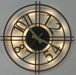 Modern Tasarımlı Işıklı Şık Duvar Saati 50x50 cm - Görsel 2