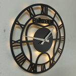 Diş Doktorlarına Özel İsimli Işıklı Duvar Saati - Görsel 4