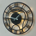 Diş Doktorlarına Özel İsimli Işıklı Duvar Saati - Görsel 5