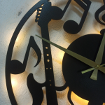 Müzik Temalı Işıklı Duvar Saati - Görsel 3