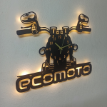 Motosiklet Tasarımlı Kişiye Özel İsim Işıklı Duvar Saati 50 cm - Görsel 3