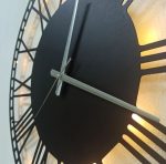 Modern Roma Rakamlı Şık Işıklı Duvar Saati - Görsel 6