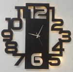 Büyük Rakamlı Modern Işıklı Duvar Saati - Görsel 2