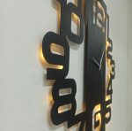 Büyük Rakamlı Modern Işıklı Duvar Saati - Görsel 5