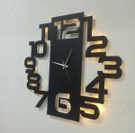 Büyük Rakamlı Modern Işıklı Duvar Saati - Görsel 6