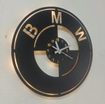 Bmw Logosu Tasarımlı Işıklı Duvar Saati - Görsel 4