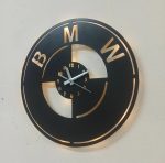 Bmw Logosu Tasarımlı Işıklı Duvar Saati - Görsel 3
