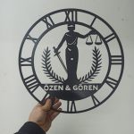 Avukatlara Özel İsimli ve Işıklı Duvar Saati - Görsel 4