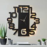 Büyük Rakamlı Modern Işıklı Duvar Saati