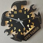 Oto Tamircilerine Özel Işıklı Duvar Saati - Görsel 2