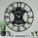 Deri Firmasına Özel İsimli Duvar Saati 40x40 cm