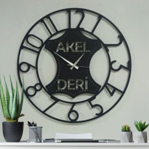 Deri Firmasına Özel İsimli Duvar Saati