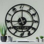 Veteriner Kliniğine İsimli Duvar Saati 40x40 cm