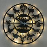 Çiftlik ve Et Firmalarına Özel İsimli ve Işıklı Duvar Saati - Görsel 2