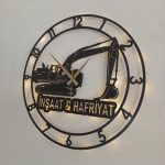 İnşaat ve Hafriyat Temalı Işıklı Duvar Saati - Görsel 5