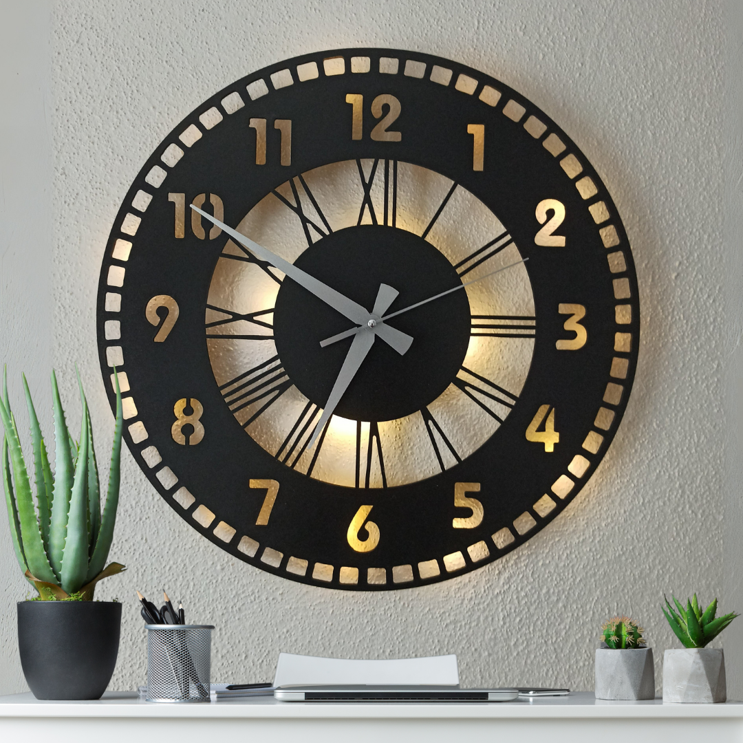 adsiz-tasarim-2025-02-15t154111-613 Modern Roma ve Sayısal Duvar Saati - Dekoratif Duvar Saati - Görsel 1