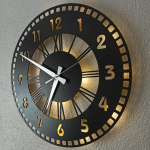 Modern Roma ve Sayısal Duvar Saati - Dekoratif Duvar Saati - Görsel 3