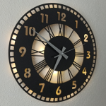 Modern Roma ve Sayısal Duvar Saati - Dekoratif Duvar Saati - Görsel 2