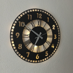 Modern Roma ve Sayısal Duvar Saati - Dekoratif Duvar Saati - Görsel 4