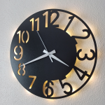 Modern Sayısal Işıklı Duvar Saati - Dekoratif LED Saat 40x40 cm - Görsel 3