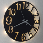 Modern Sayısal Işıklı Duvar Saati - Dekoratif LED Saat 40x40 cm - Görsel 4