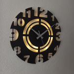 Modern Kesimli Işıklı Duvar Saati - Dekoratif LED Saat 40x40 cm - Görsel 2
