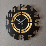 Modern Kesimli Işıklı Duvar Saati - Dekoratif LED Saat 40x40 cm - Görsel 3