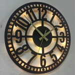 LED Işıklı Dekoratif Duvar Saati - Modern ve Şık Tasarım 50x50 cm - Görsel 2