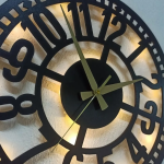 LED Işıklı Dekoratif Duvar Saati - Modern ve Şık Tasarım 50x50 cm - Görsel 4