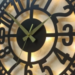 LED Işıklı Dekoratif Duvar Saati - Modern ve Şık Tasarım 50x50 cm - Görsel 5