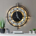 Beyaz Renkli Işıklı Çember Duvar Saati - Modern Şık Tasarım