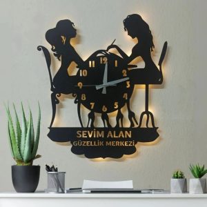 Güzellik Merkezi Işıklı Duvar Saati