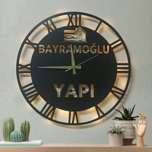 Kişiye Özel Işıklı Duvar Saati – Firma Logolu Şık Tasarım