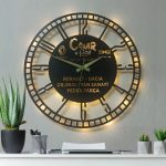 Kişiye Özel Otomotiv Servis Işıklı Duvar Saati – Şık Tasarım 50x50 cm