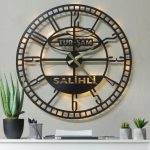 Kişiye Özel İsimli ve Logolu LED Duvar Saati | Black Dekor 50x50 cm