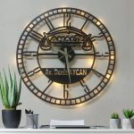 Kişiye Özel Avukat Temalı Işıklı Duvar Saati – Şık ve Modern 50x50 cm