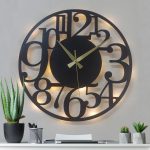 LED Işıklı Modern Duvar Saati - Dekoratif ve Sessiz Tasarım 40x40 cm