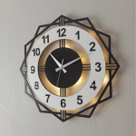 Beyaz Renkli Işıklı Duvar Saati - Geometrik Modern Saat - Görsel 3