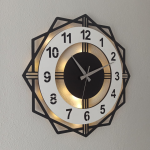 Beyaz Renkli Işıklı Duvar Saati - Geometrik Modern Saat - Görsel 2