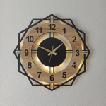 Sonoma Renkli Işıklı Duvar Saati - Geometrik Modern Saat 50x50 cm - Görsel 2