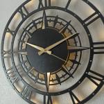 Pusula Tasarımlı Işıklı Duvar Saati - Dekoratif Saat - Görsel 4