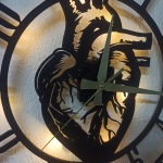 Biyoloji Öğretmeni İçin Kişiye Özel Kalp Tasarım Saat 50x50 cm - Görsel 3