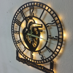 Biyoloji Öğretmeni İçin Kişiye Özel Kalp Tasarım Saat 50x50 cm - Görsel 4