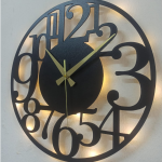 LED Işıklı Modern Duvar Saati - Dekoratif ve Sessiz Tasarım 40x40 cm - Görsel 2
