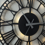 Işıklı Roma Rakamlı Duvar Saati - Büyük Dekoratif Saat 50x50 cm - Görsel 4