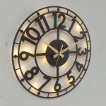 LED Işıklı Klasik Duvar Saati - Dekoratif ve Şık Tasarım - Görsel 2