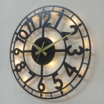 LED Işıklı Klasik Duvar Saati - Dekoratif ve Şık Tasarım - Görsel 3