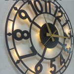 LED Işıklı Klasik Duvar Saati - Dekoratif ve Şık Tasarım - Görsel 4